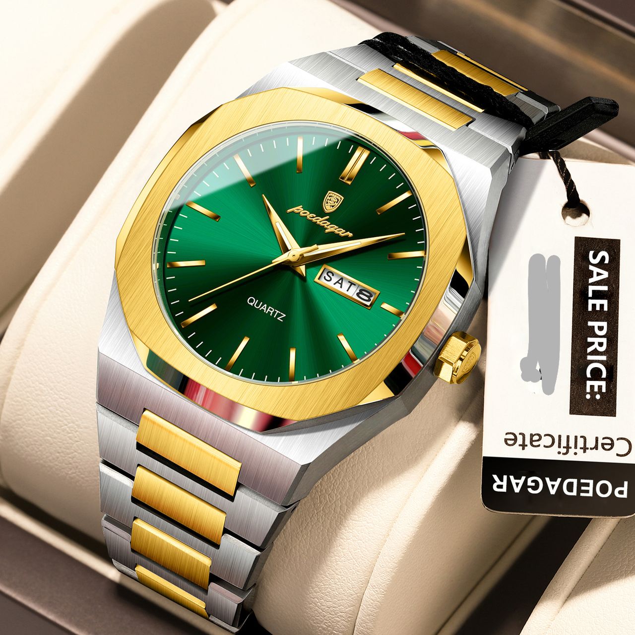 Gold and silver with green face ₦65,000